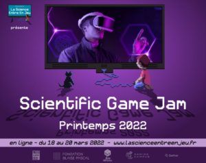 Affiche de la Scientific Game Jam quatrième édition